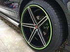 (GREEN TYRE Guard) Car Tyre Guard Edge Protector Universal Beading Alloy Wheel Edge Ring Rim Protectors Tyres Tire Guard Rubber Moulding Sticker Attractive Strip