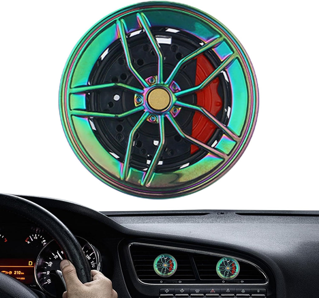 MULTI Alloy Wheel AC Vent Clips Freshener hub Air Outlet Car Diffuser Vent Clip Car Interior Decor Freshener With Organic Fragrance-1PC