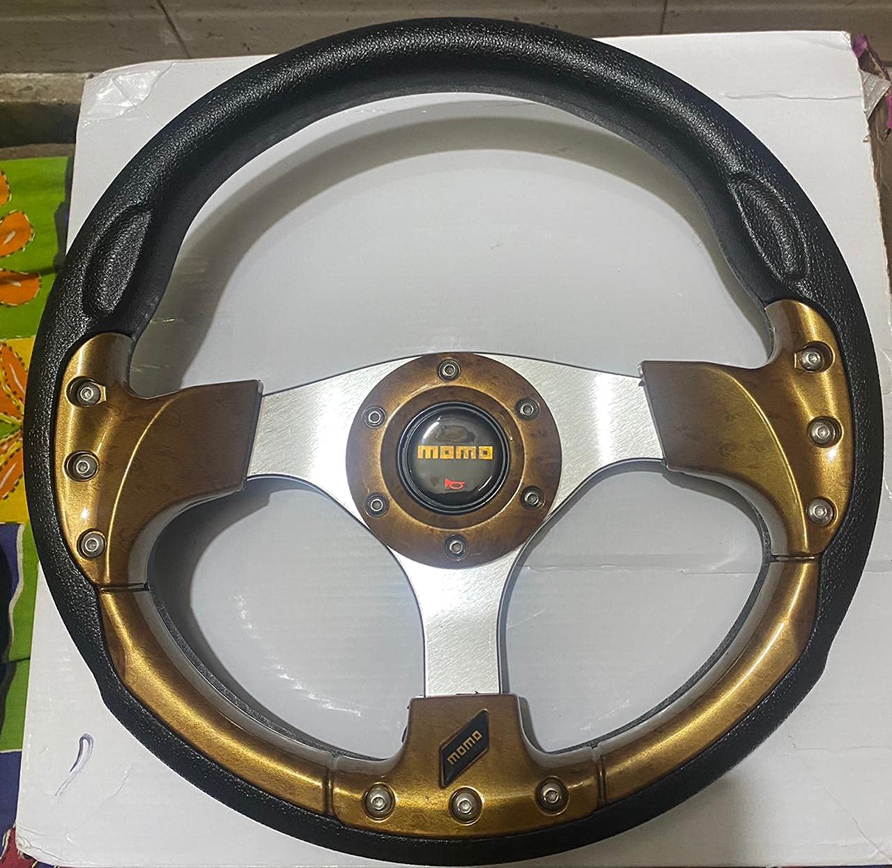MOMO Wooden 12INCH Universal Steering Wheel for Sports Car Look Rally Race Off Road with HUB BOSS KIT Free