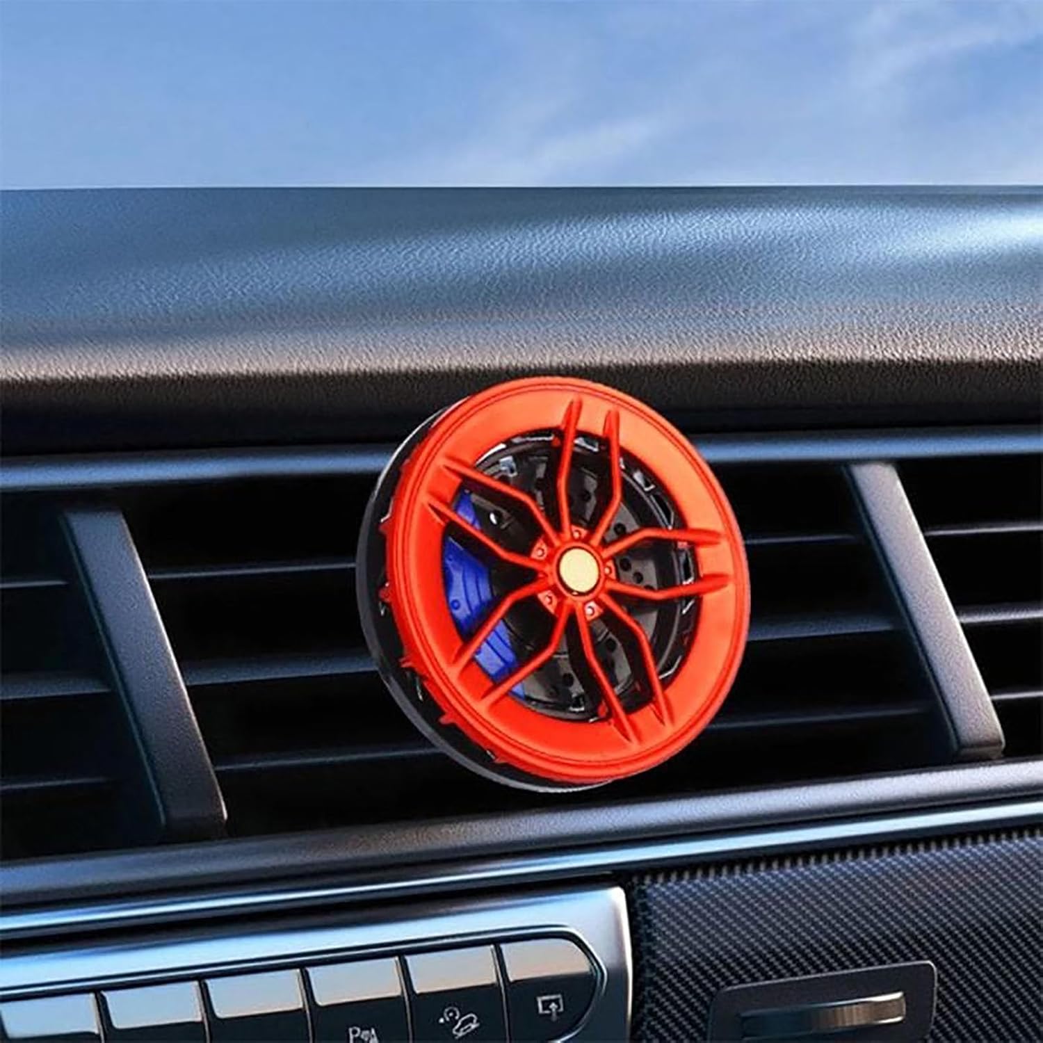 Alloy Wheel AC Vent Clips Freshener hub Air Outlet Car Diffuser Vent Clip Car Interior Decor Freshener With Organic Fragrance-1PC