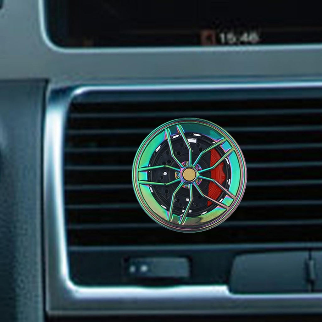 Alloy Wheel AC Vent Clips Freshener hub Air Outlet Car Diffuser Vent Clip Car Interior Decor Freshener With Organic Fragrance-1PC