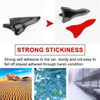 10Pcs Black Style 2 Fin Air Vortex Generator Diffuser Shark Fin Set Kit Compatible with Spoiler Roof Wing Pointed 10PC Auto Accessories for Car Decoration