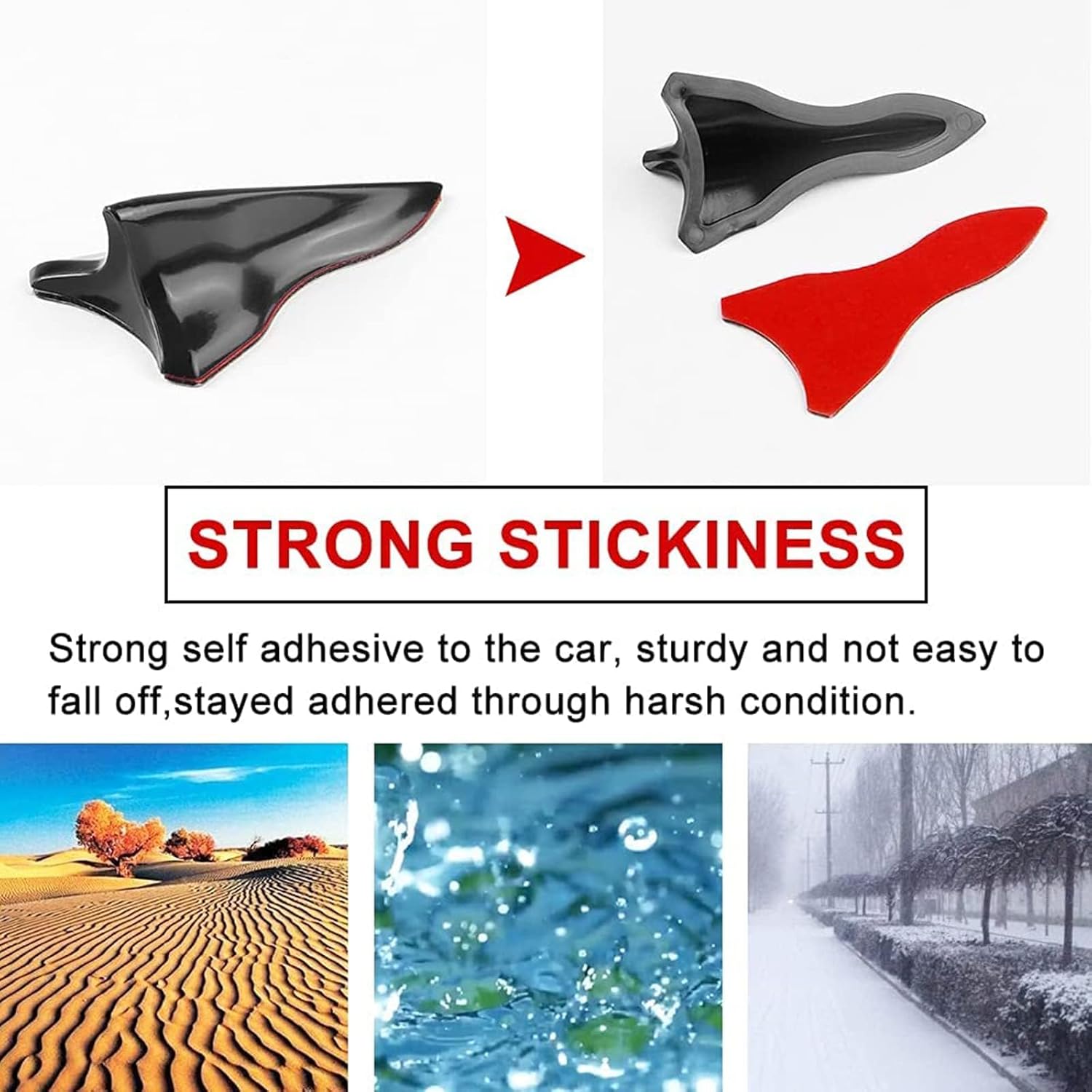 10Pcs Black Style 2 Fin Air Vortex Generator Diffuser Shark Fin Set Kit Compatible with Spoiler Roof Wing Pointed 10PC Auto Accessories for Car Decoration