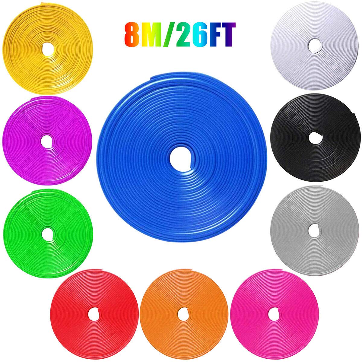 Car Tyre Guard Edge Protector Universal Beading Alloy Wheel Edge Ring Rim Protectors Tyres Tire Guard Rubber Moulding Sticker Attractive Strip