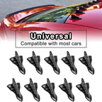 10Pcs Carbon Style 2 Fin Air Vortex Generator Diffuser Shark Fin Set Kit Compatible with Spoiler Roof Wing Pointed-1 Set