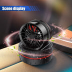 RED Alloy Solar Automatic Revolving Wheel AC Vent Perfume Car Air Freshener Perfume With Organic Fragrance Environment Friendly