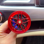 RED Alloy Wheel AC Vent Clips Freshener hub Air Outlet Car Diffuser Vent Clip Car Interior Decor Freshener With Organic Fragrance 1 Piece