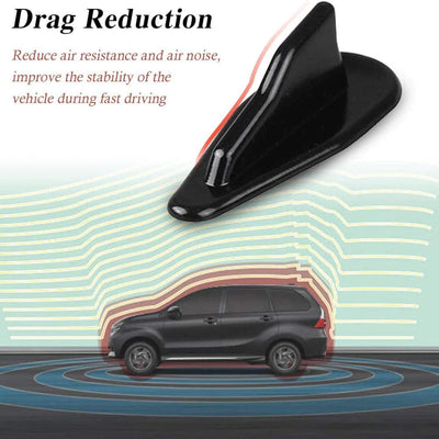 10Pcs Black Fin Air Vortex Generator Diffuser Shark Fin Set Kit Compatible with Spoiler Roof Wing Pointed Universal Auto Accessories Attractive Fin Diffuser
