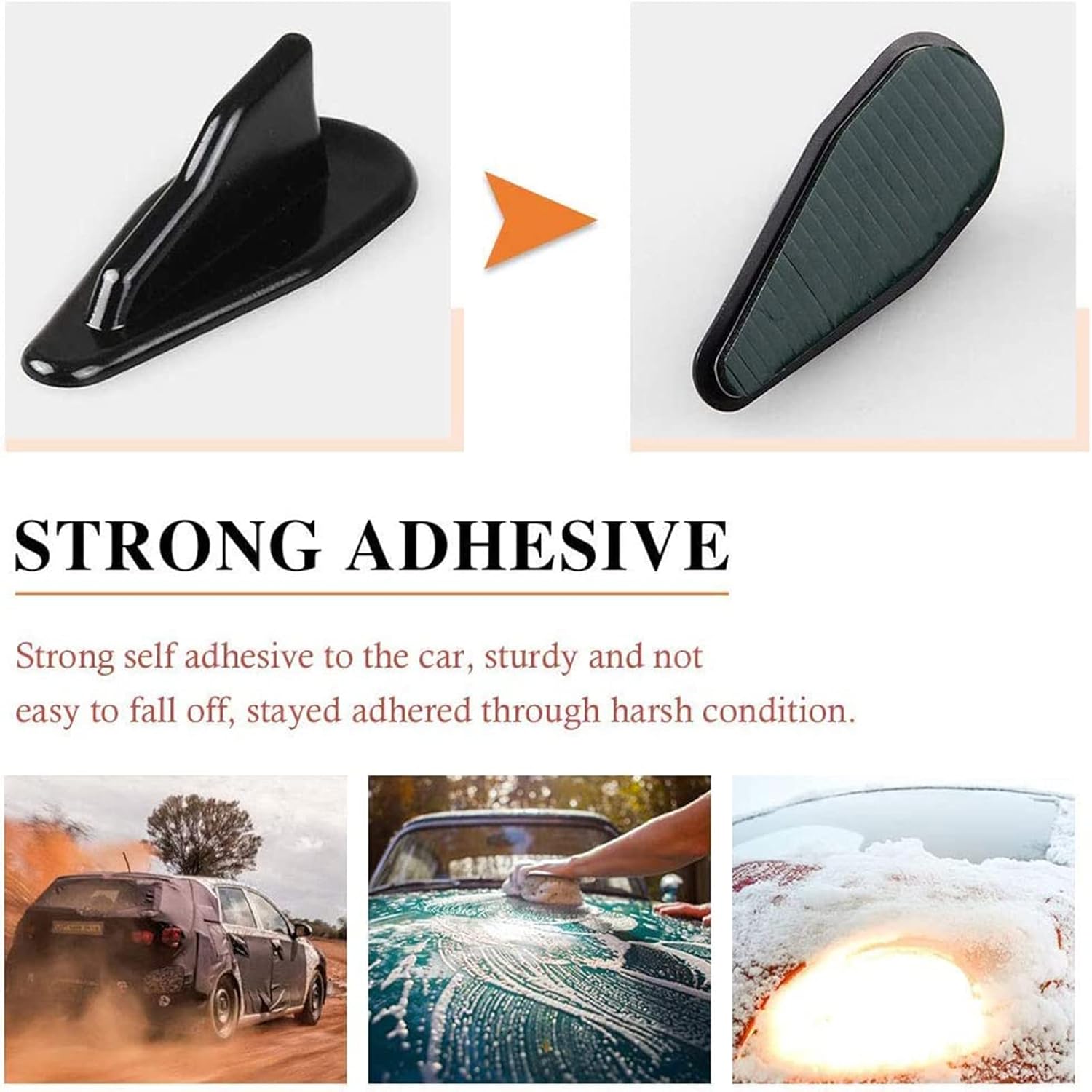 10Pcs Black Fin Air Vortex Generator Diffuser Shark Fin Set Kit Compatible with Spoiler Roof Wing Pointed Universal