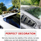 10Pcs Black Style 2 Fin Air Vortex Generator Diffuser Shark Fin Set Kit Compatible with Spoiler Roof Wing Pointed 10PC Auto Accessories for Car Decoration