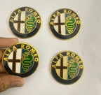 Green ALFA Romeo Logo - (56mm 2INCH) Abarth Sign Emblem Car Wheel Center Hub Cap Caps Badge Sticker Decal Sticker 4 PC