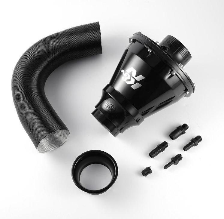 BLACK K N Apollo AIR Intake Filter K N Apollo Flow Air Filter Universal Air Intake Kit System CIS (Closed Intake System)- 1 PIECE For Cars.