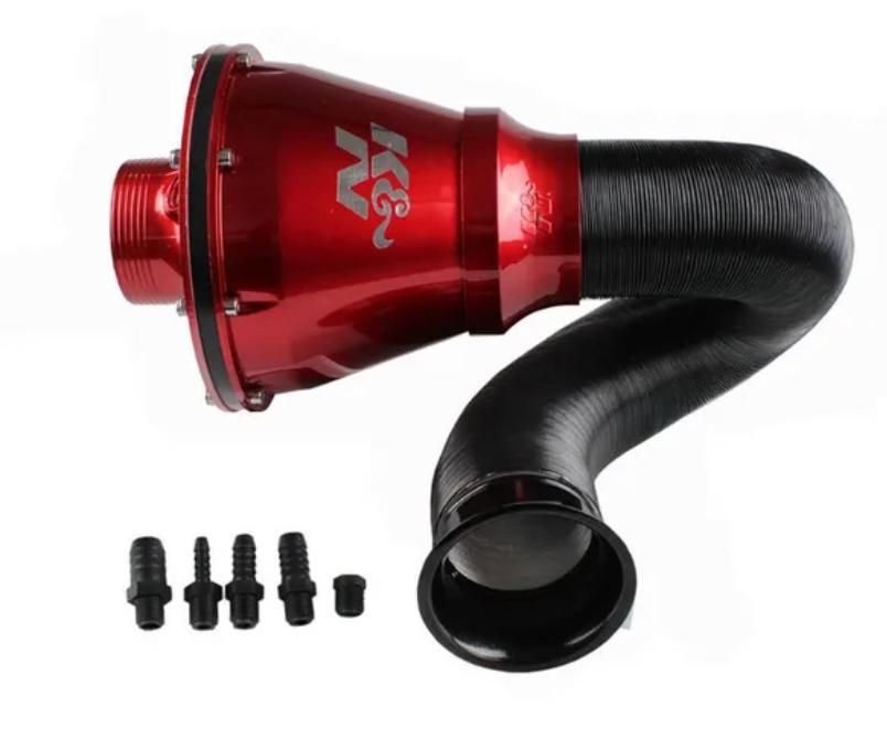 RED K N Apollo AIR Intake Filter K N Apollo Flow Air Filter Universal Air Intake Kit System CIS (Closed Intake System) Suitable For Diesel Petrol Vehicles High-Flow Air Filter