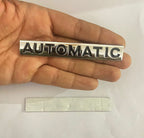 Chrome-Black Automatic-3D Sticker (10cmx1.5cm) Car Bike Laptop Automatic Logo Car Emblem 3D Badge Attractive CAR Sticker Auto Racing Sport Logo Grand Tourer Decal.