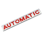 Chrome-RED Automatic-3D Sticker (10cmx1.5cm) Car Bike Laptop Automatic Logo Car Emblem 3D Badge Attractive CAR Sticker Universal Sport Logo Grand Tourer Decal.