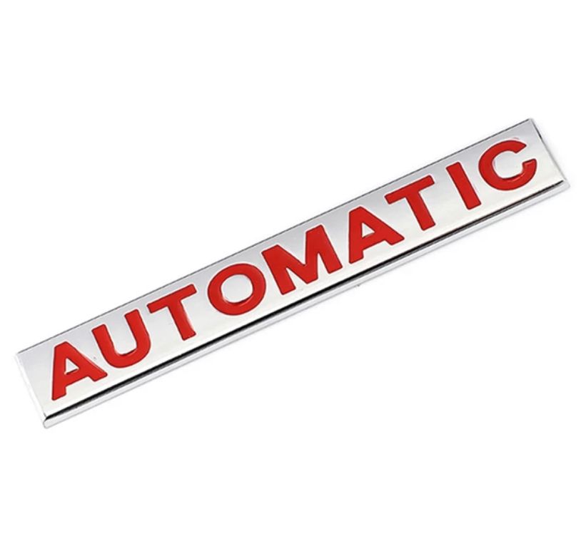 Chrome-RED Automatic-3D Sticker (10cmx1.5cm) Car Bike Laptop Automatic Logo Car Emblem 3D Badge Attractive CAR Sticker Universal Sport Logo Grand Tourer Decal.