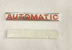 Chrome-RED Automatic-3D Sticker (10cmx1.5cm) Car Bike Laptop Automatic Logo Car Emblem 3D Badge Attractive CAR Sticker Universal Sport Logo Grand Tourer Decal.