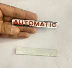 Chrome-RED Automatic-3D Sticker (10cmx1.5cm) Car Bike Laptop Automatic Logo Car Emblem 3D Badge Attractive CAR Sticker Universal Sport Logo Grand Tourer Decal.