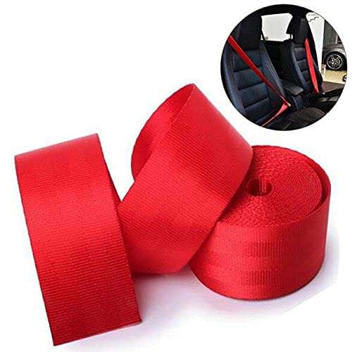 RED 3.6m 1PC, Car Seat Belt (Webbing Pad) Interior Accessory JDM DRIFTING SPORTS Universal For Car 3.6 Seat Belt, Car Accessories