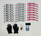 White Black Listed Tyre Sticker for 4 Tire Tyres Customized Permanent Rubber Tire Tyres Sticker Auto Accessories (2 Glue+2 Gloves Included)