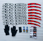 4 Tire TYRE Black Listed RED-White Tyre Sticker for 4 Tire Tyres Customized Permanent Rubber Tire Tyres Sticker