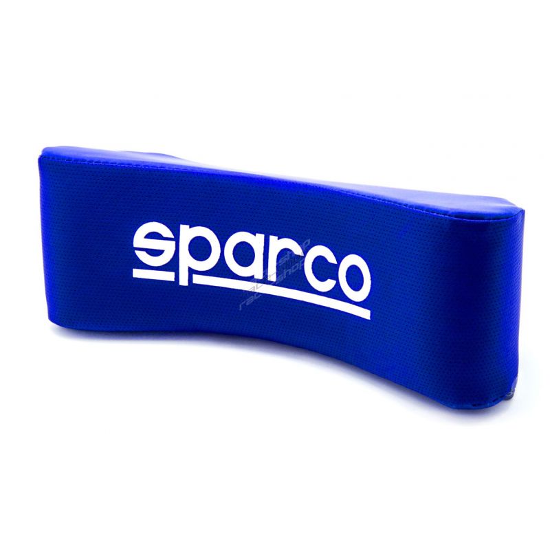 BLUE 2PC SPARCO NECKREST Sparco Universal Headrest Neck Pillow Adjustable Pillow Cervical Pillow