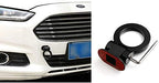 Round Dummy Hook Car Bumper Tow Hook Universal Decorative Racing Style Trailer Hook Sticker Rear Tow Strap Tow Hook Towing Belt (Black PVC Round Dummy Hook)