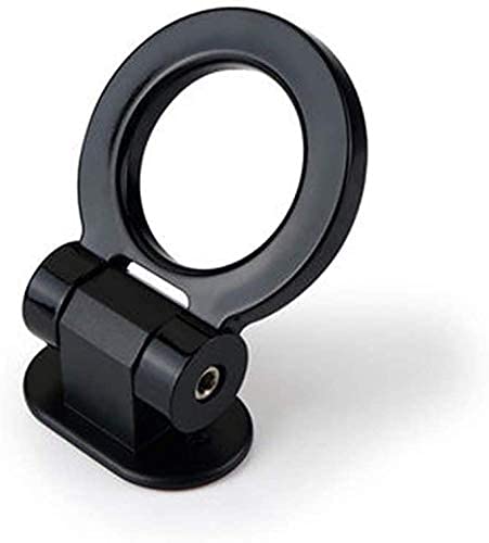 Round Dummy Hook Car Bumper Tow Hook Universal Decorative Racing Style Trailer Hook Sticker Rear Tow Strap Tow Hook Towing Belt (Black PVC Round Dummy Hook)