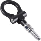 BLACK 1PC, Metal Round Hook JDM Racing Aluminum Triangle Tow Hooks Eyes Front Rear Japanese Car Auto Traile Rear Japanese Car Auto Trailer.