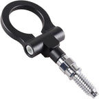 BLACK 1PC, Metal Round Hook JDM Racing Aluminum Triangle Tow Hooks Eyes Front Rear Japanese Car Auto Traile Rear Japanese Car Auto Trailer.