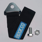 SPARCO CAR Truck Tow Belt Strap BLACK Universal Front Rear Tow Strap Tow Hook Towing Belt (Nylon, 1000 kg Pull Capacity 1 Piece