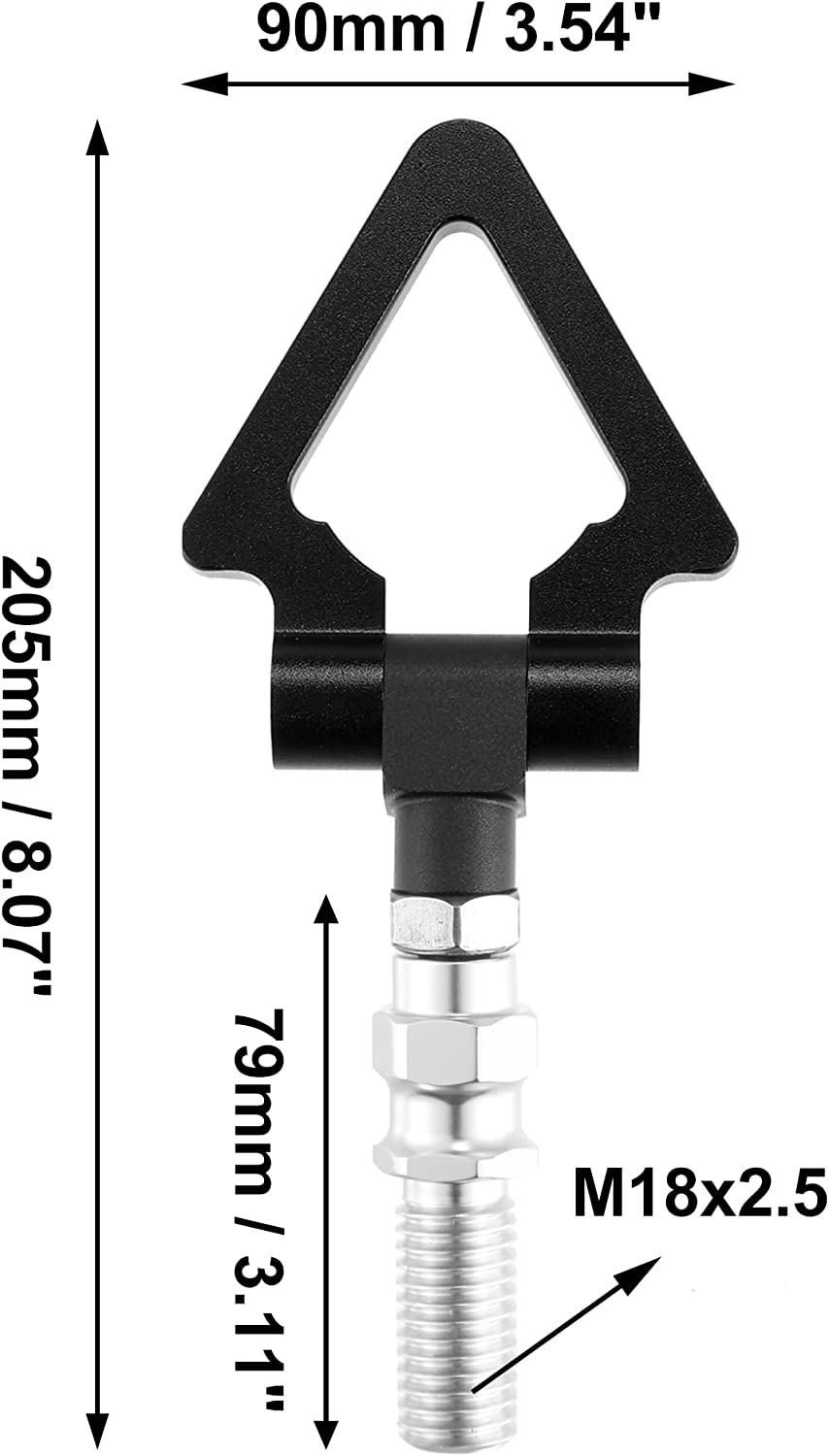 1PC, BLACK METAL TRIANGLE HOOK Auto Car Track Racing Front Rear Bumper Screw on Tow Hook Trailer Ring for BMW 3 5 7 Series Z3 Z4 for Mini Cooper Triangle