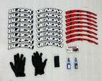 Black VENOM Tyre Sticker for 4 Tire Tyres Customized Permanent Rubber Tire Tyres Sticker Auto Accessories (2 Glue+2 Gloves Included)