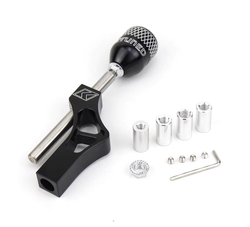 KTUNE Gear Shift Knob Adjustable Extender + Gear Shift KNOB Height Lever Extension Car Gear Shifter Extender Kit with 4 Adapters