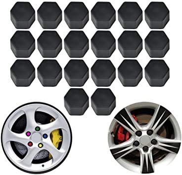 20pcs/Set BLACK Silicone car Wheel Nuts Bolts Cover dust Protective tyre Valve Screw Cap Cover&nbsp;