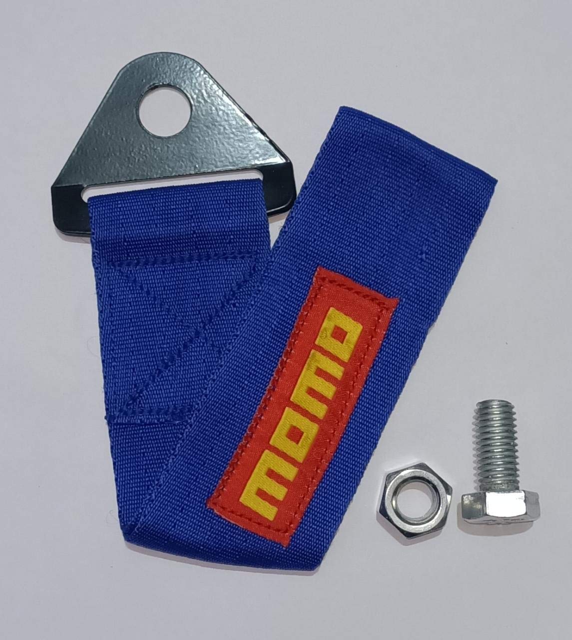MOMO CAR Truck Tow Belt Strap BLUE Universal Front Rear Tow Strap Tow Hook Towing Belt (Nylon, 1000 kg Pull Capacity 1 Piece