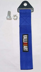 RALLIART CAR Truck Tow Belt Strap BLUE Universal Front Rear Tow Strap Tow Hook Towing Belt (Nylon, 1000 kg Pull Capacity 1 Piece