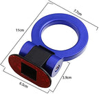 Round Dummy Hook Car Bumper Tow Hook Universal Decorative Racing Style Trailer Hook Sticker Rear Tow Strap Tow Hook Towing Belt (BLUE PVC Round Dummy Hook)