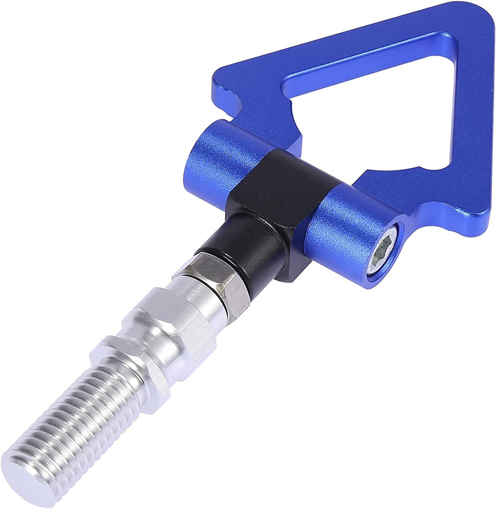 1PC, BLUE METAL TRIANGLE HOOK Auto Car Track Racing Front Rear Bumper Screw on Tow Hook Trailer Ring for BMW 3 5 7 Series Z3 Z4 for Mini Cooper Triangle