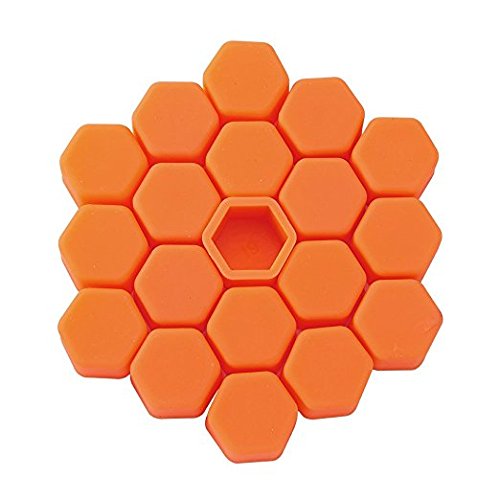 20pcs/Set ORANGE Silicone car Wheel Nuts Bolts Cover dust Protective tyre Valve Screw Cap Cover