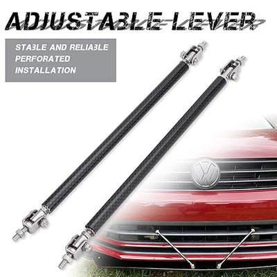 2PC Carbon Big Strut Rods for Cars 8''-11'' Automotive Replacement Bumper Lip Front Splitter Bars Adjustable diffuser Front Splitter Support Rods