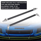 2PC Carbon Big Strut Rods for Cars 8''-11'' Automotive Replacement Bumper Lip Front Splitter Bars Adjustable diffuser Front Splitter Support Rods