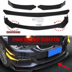 Universal JDM 3-pcs Front Bumper Splitter Car Front Lip Chin Bumper Body Kit Front Bumper Lip Splitter Drift AUTO Racing JDM Splitter Bumper Spoiler