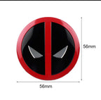 4pcs Deadpool Logo Wheel Center Hub Cap Badge Emblem Sticker Decal Universal for All CAR