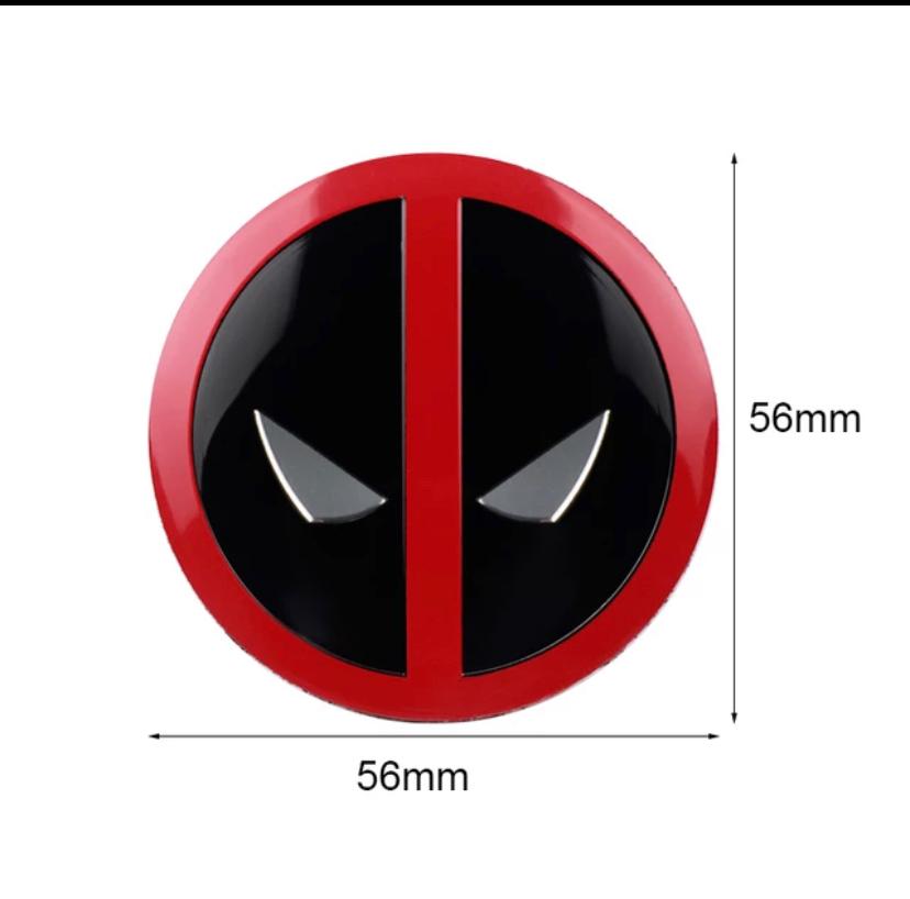 4pcs Deadpool Logo Wheel Center Hub Cap Badge Emblem Sticker Decal Universal for All CAR