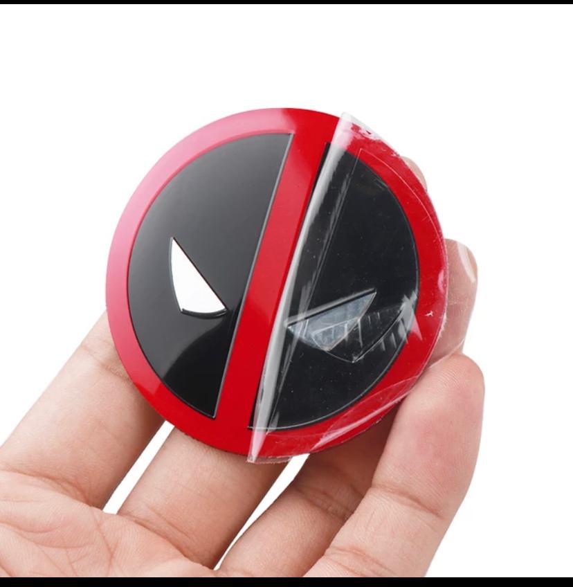 4pcs Deadpool Logo Wheel Center Hub Cap Badge Emblem Sticker Decal Universal for All CAR