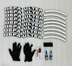 DEFAULTER Tyre Sticker for 4 Tire Tyres Customized Permanent Rubber Tire Tyres Sticker Auto Accessories (2 Glue+2 Gloves Included)