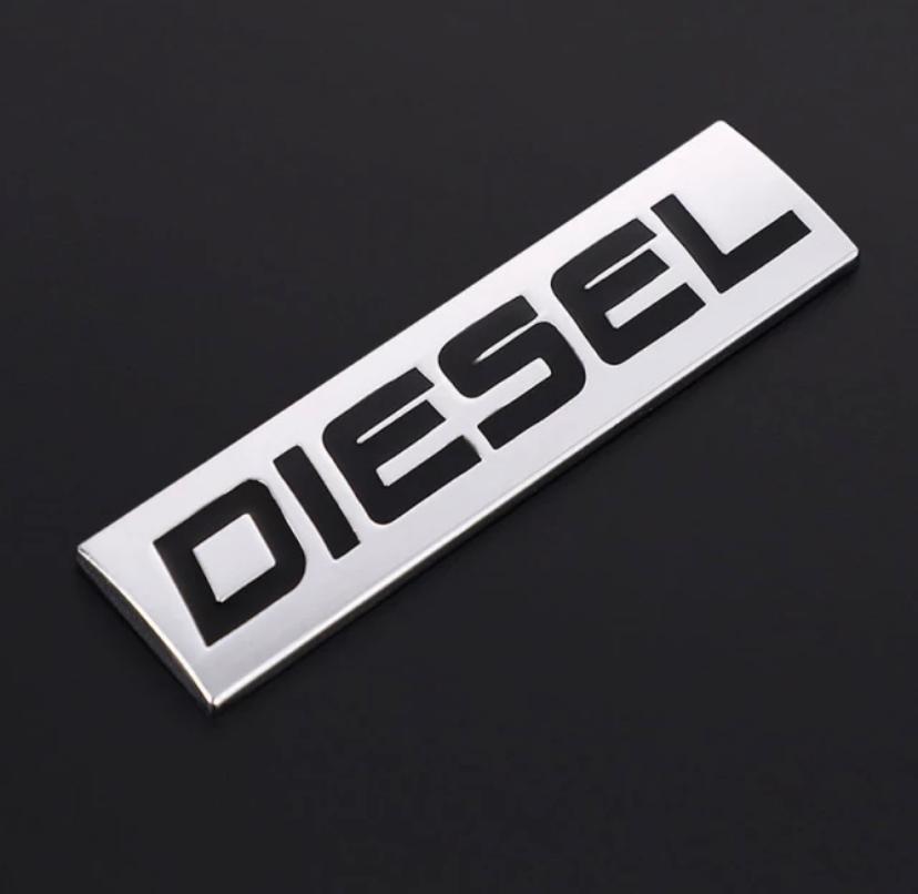 1PC Diesel Sticker Sign Logo 7.7 x 2cm Car Bike Metal Diesel Sign Car Emblem Premium Auto Racing Sport Sticker 3D Badge.