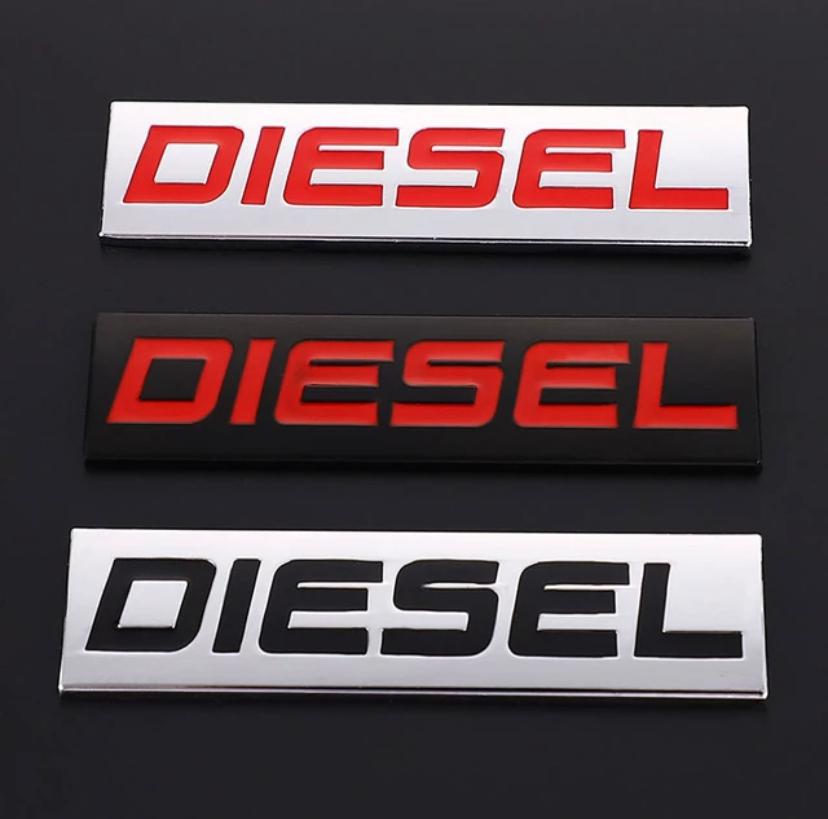 1PC Diesel Sticker Sign Logo 7.7 x 2cm Car Bike Metal Diesel Sign Car Emblem Premium Auto Racing Sport Sticker 3D Badge.