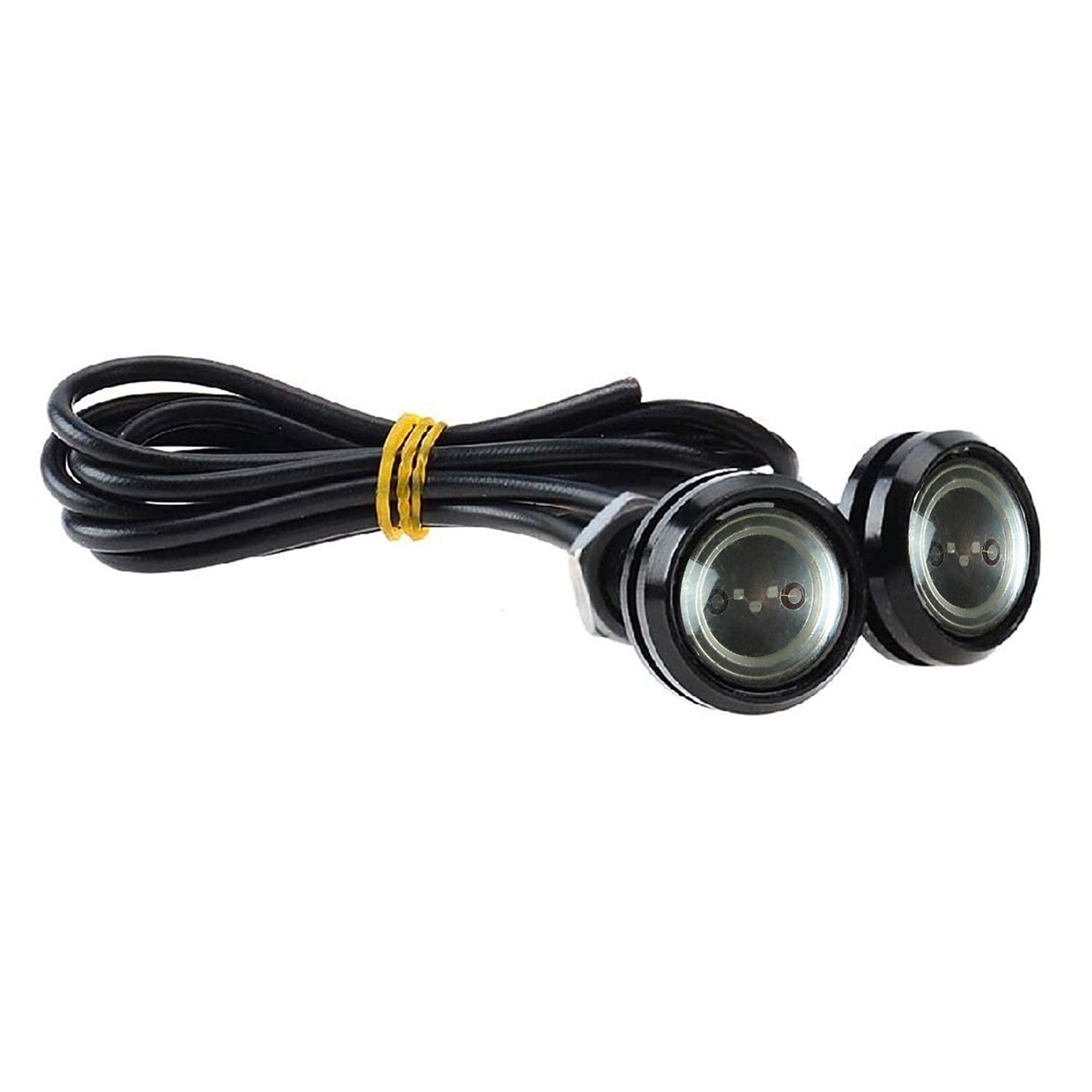 White Eagle Eye Light 18mm Eagle Eye LED Lights 9W DRL Daytime Running Lights Backup Reversing Parking Signal Automobiles Lamps for Motorbike Universal Light